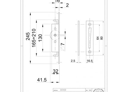 IBFM CREMONESE PER FINESTRA A GIRO COMPLETO 180° ART. 169B BRONZATA
