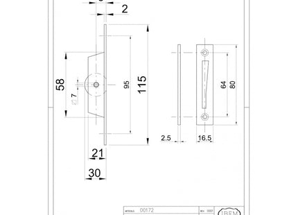 IBFM CREMONESE PER FINESTRA DA INFILARE MOD. MIGNON ART. 172B BRONZATA