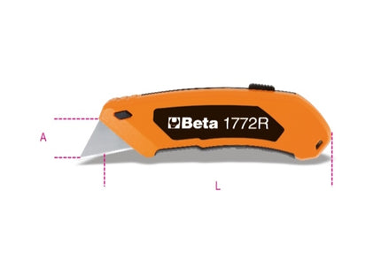 BETA  1772R CUTTER A LAMA TRAPEZOIDALE RETRATTILE 18MM