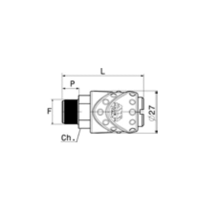 ANI ART. 17/A - 17/B RUBINETTO RAPIDO UNIVERSALE FILETTATO MASCHIO