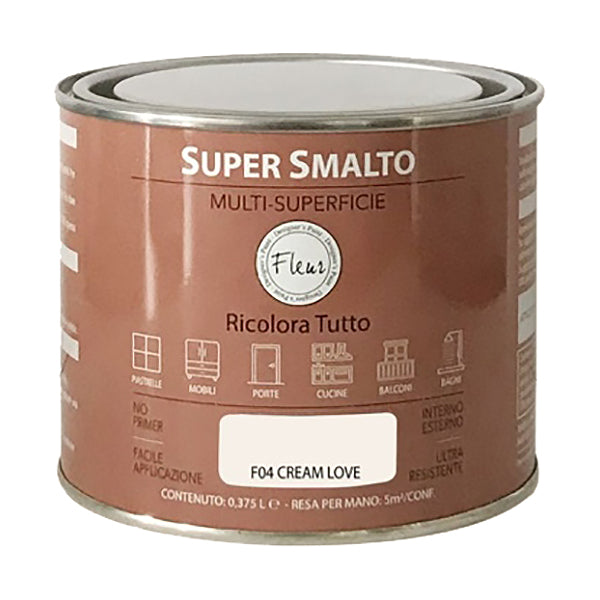 FLEUR SUPER SMALTO MULTI-SUPERFICIE F04 CREAM LOVE