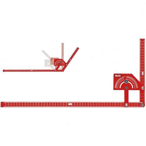 VALEX SQUADRA REGOLABILE CON GONIOMETRO IN ALLUMINIO MM500