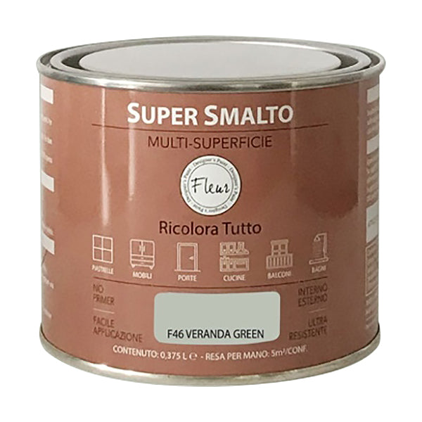 FLEUR SUPER SMALTO MULTI-SUPERFICIE F46 VERANDA GREEN
