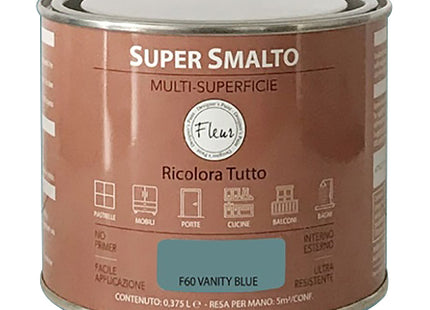 FLEUR SUPER SMALTO MULTI-SUPERFICIE F60 VANITY BLUE