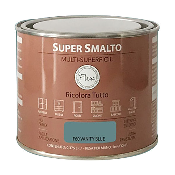 FLEUR SUPER SMALTO MULTI-SUPERFICIE F60 VANITY BLUE