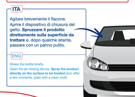 RHUTTEN PULIVETRO ANTIPIOGGIA E ANTIAPPANNANTE PER VETRI SPRAY ML750