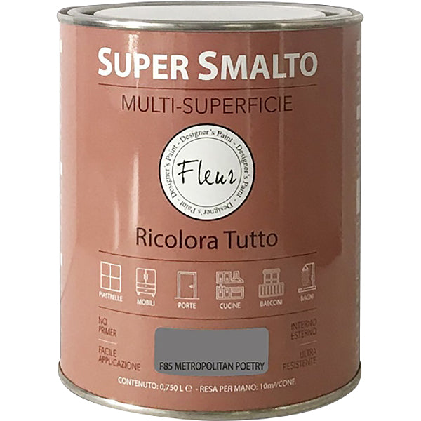 FLEUR SUPER SMALTO MULTI-SUPERFICIE F85 METROPOLITAN POETRY