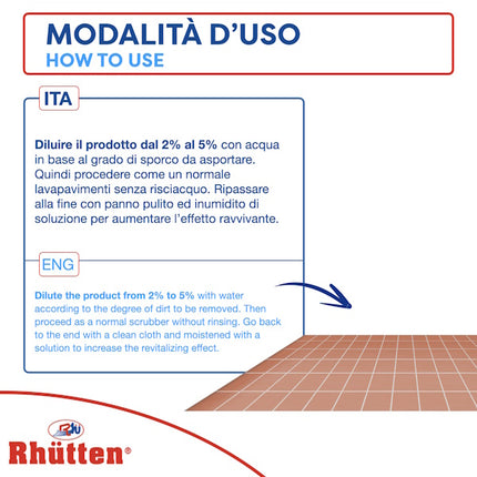 RHUTTEN PULITORE COTTO FLACONE ML1000