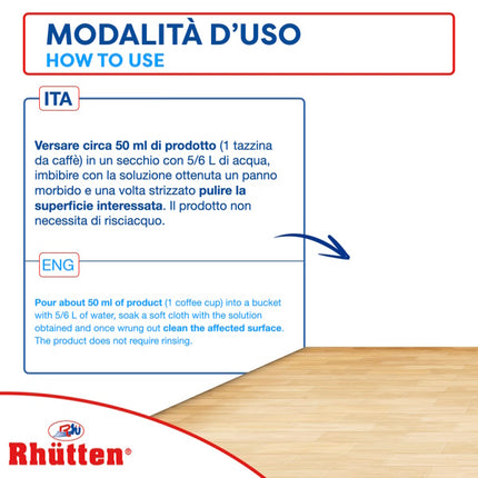 RHUTTEN SUPER PULITORE PARQUET FLACONE ML1000