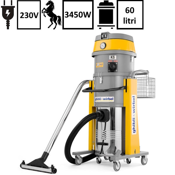 GHIBLI ASPIRATORE SOLIDI AS 40 KS 3 MOTORI W3450 LT 60