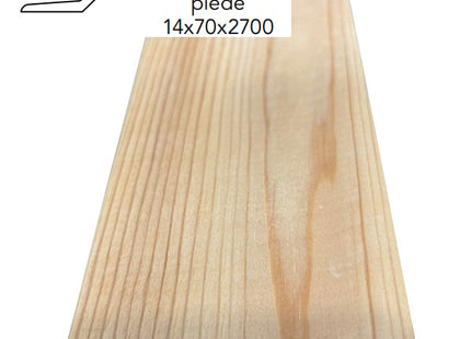 PIRCHER BATTISCOPA CON PIEDE PINO GREZZO MM14X70X2700