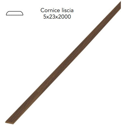 PIRCHER CORNICE LISCIA LEGNO MASSELLO LUCIDATO NOCE