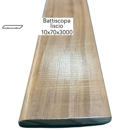 PIRCHER BATTISCOPA LISCIO IN LEGNO LUCIDATO ROVERE MM10X70X3000*