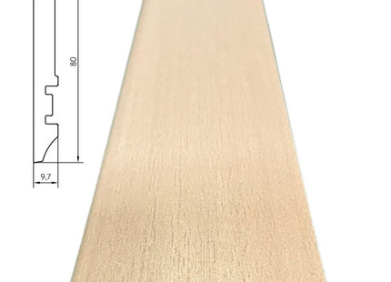 PIRCHER BATTISCOPA IN ABETE GIUNTATO RIVESTITO ROVERE