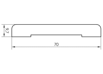 PIRCHER COPRIFILO IN ABETE GIUNTATO RIVESTITO NOCE SCURO MM10X70X2250