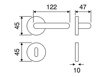 COTTALI KAROL MANIGLIA PER PORTA ROSETTA + BOCCHETTA YALE