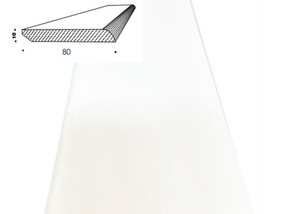 PIRCHER BATTISCOPA IN AYOUS RIVESTITO LISCIO BIANCO MM10X80X2400