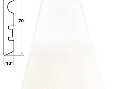 PIRCHER BATTISCOPA IN MDF COLORE BIANCO