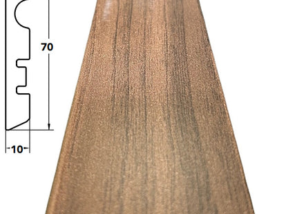 PIRCHER BATTISCOPA IN MDF NOCE MM10X70X2400