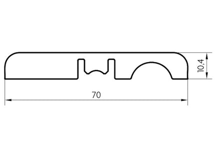 PIRCHER COPRIFILO IN MDF ROVERE MM10X70X2400