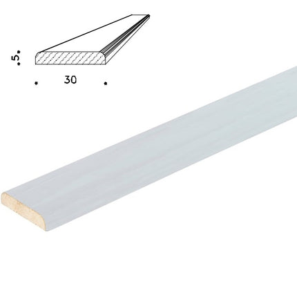 PIRCHER PIATTINA IN AYOUS LISCIA BIANCA MM 5X30X3000