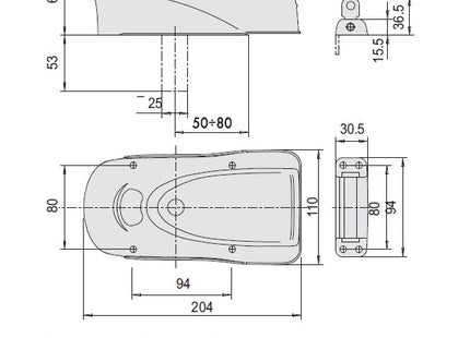 CISA ELETTROSERRATURA DA APPLICARE ELETTRIKA CON PULSANTE AMBIDESTRA