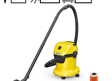 KARCHER ASPIRAPOLVERE WD 3 V - 15/4/20 BIDONE DA LT15 1000W