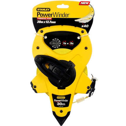 STANLEY ROTELLA METRICA POWERWINDER NASTRO FIBERGLASS MM12,7 MT 30