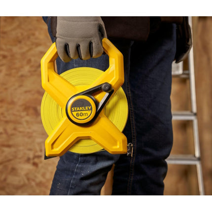 STANLEY ROTELLA METRICA TELAIO APERTO NASTRO FIBERGLASS MM12,7 MT60
