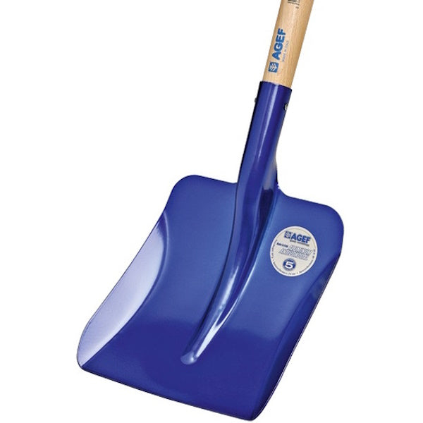 AGEF PALA DA NEVE AUTO IN ALLUMINIO MANICO IN LEGNO E MANIGLIA CM43