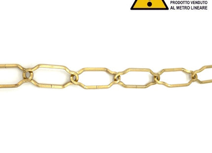 MINUTEX CATENA SAGOMATA FILO QUADRO IN ACCIAIO OTTONATO MOD. 201 D.MM2,5