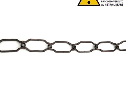 MINUTEX CATENA SAGOMATA FILO QUADRO IN ACCIAIO BRONZATO MOD. 201 D.MM2,5