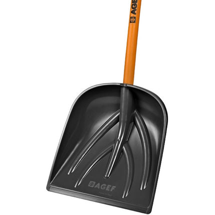 AGEF PALA DA NEVE IN PLASTICA NERA SENZA MANICO
