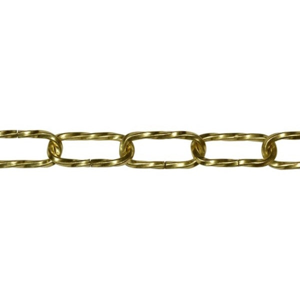 MINUTEX CATENA RITORTA FILO QUADRO IN ACCIAIO OTTONATO MOD. 202 D.MM3,5