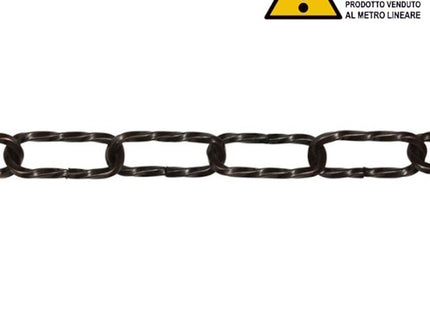 MINUTEX CATENA RITORTA FILO QUADRO IN ACCIAIO BRONZATO MOD. 202 D.MM3,5