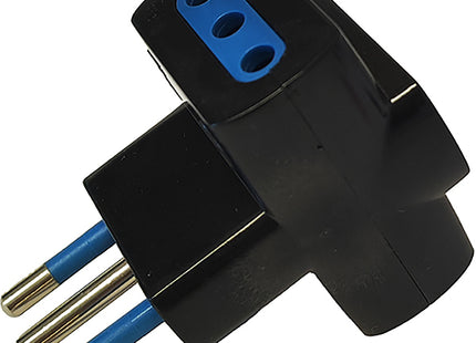 FAEG ADATTATORE TRIPLO CON SPINA 2P+T 10A 3 PRESE 2P+T 10A 250V