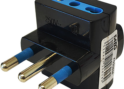 FAEG ADATTATORE TRIPLO CON SPINA 2P+T 16A 3 PRESE BIPASSO 2P+T 250V