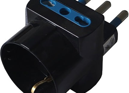 FAEG ADATTATORE TRIPLO SPINA 2P+T 16A 1 PRESA SCHUKO 2 PRESE BIPASSO