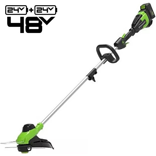 GREENWORKS DECESPUGLIATORE G48ST8K2 48V CON 1 BATTERIA E CARICABATTERIE
