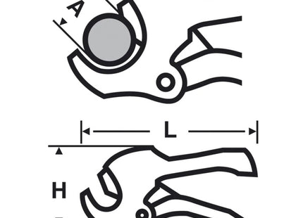 VIRAX TAGLIATUBI A CESOIA PER TUBI IN PLASTICA PC 42 D.MM 42
