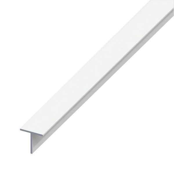 ALFER PROFILO QUADRATO A T PVC BIANCO MM19,5X1,5 MT1