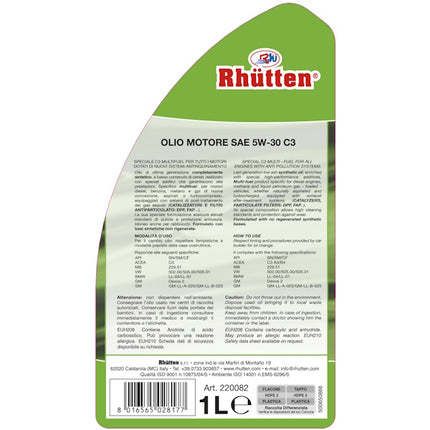 RHUTTEN OLIO MOTORE 4T  5W-30 C3