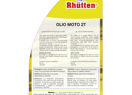 RHUTTEN OLIO PER MISCELA 2T FLACONE DA LT1