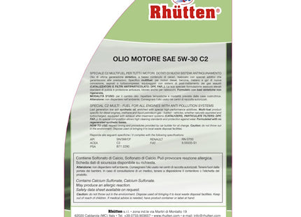 RHUTTEN OLIO MOTORE 4T  5W-30 C2 FLACONE DA LT1