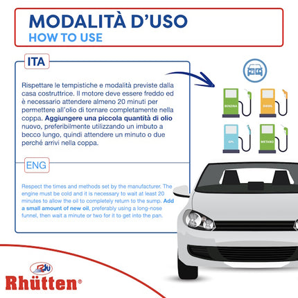 RHUTTEN OLIO MOTORE 4T  5W-30 C2 FLACONE DA LT1