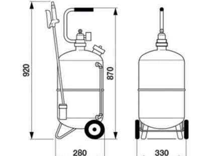 RAASM NEBULIZZATORE CARRELLATO IN ACCIAIO VERNICIATO LT24