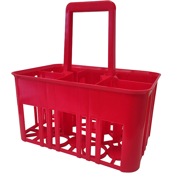 MOBIL PLASTIC CESTELLO PORTA BOTTIGLIE 6 POSTI COLORE ROSSO