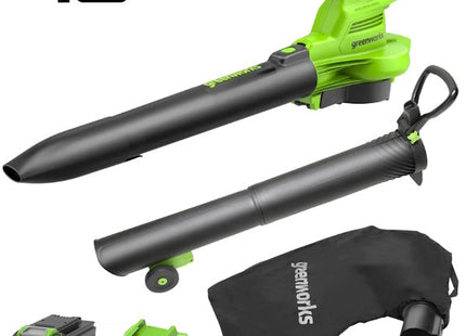 GREENWORKS SOFFIATORE ASPIRATORE GD40BVIIK4 40V CON BATTERIA*