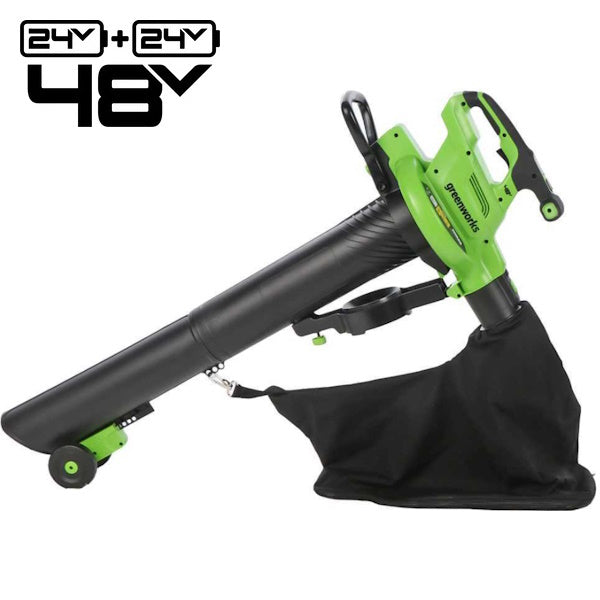 GREENWORKS SOFFIATORE ASPIRATORE GD48BVIIK4 48V IN KIT 4AH