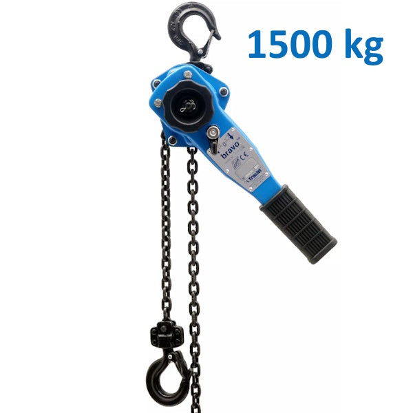 TRACTEL PARANCO A LEVA ALZA-TIRA BRAVO PORTATA KG1500 CON CATENA DA MT3